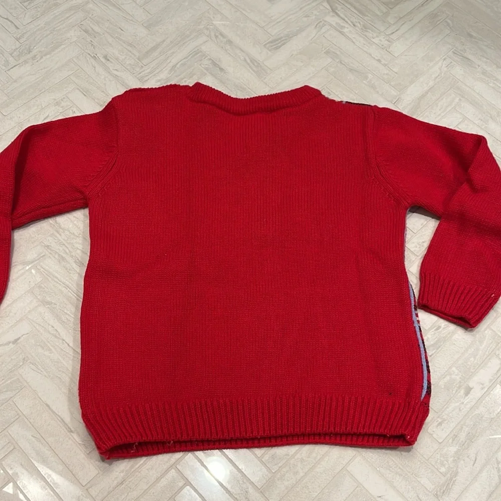 Tutto Piccolo Red Holiday Christmas Plaid sweater, size 36 month or 3